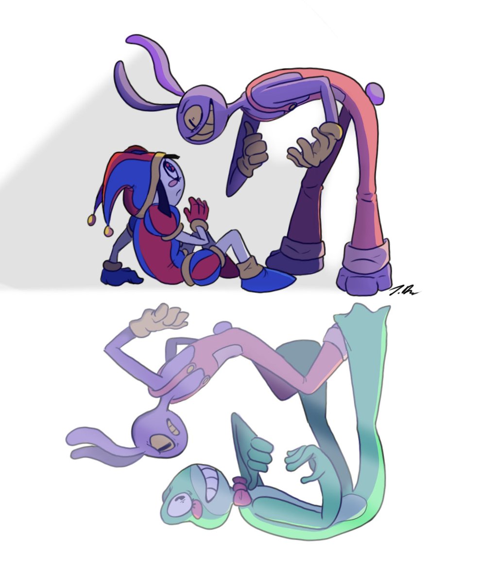 "You don't even know what people are like before they abstract!...."

#glitchproductions #TheAmazingDigitalCircus #fanart #jax #pomni #ribbit