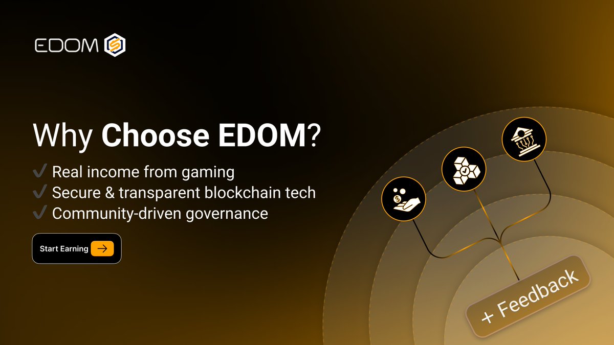 EDOM_Official_X's tweet photo. 📣 Why Choose EDOM? 
🎯 Unlock a New Era of Gaming

🪙 Real income from gaming 💪
🛡 Secure & transparent blockchain tech
💳 Community-driven governance

🚀 True Play-to-Earn mechanics
🔗 Decentralized & transparent
🌎 Vibrant global community

🤝 Join the EDOM Movement
🌐 https://t.co/okFH4NJxFJ

#EDOM #PlayToEarn #BlockchainGaming #CryptoGaming #P2E