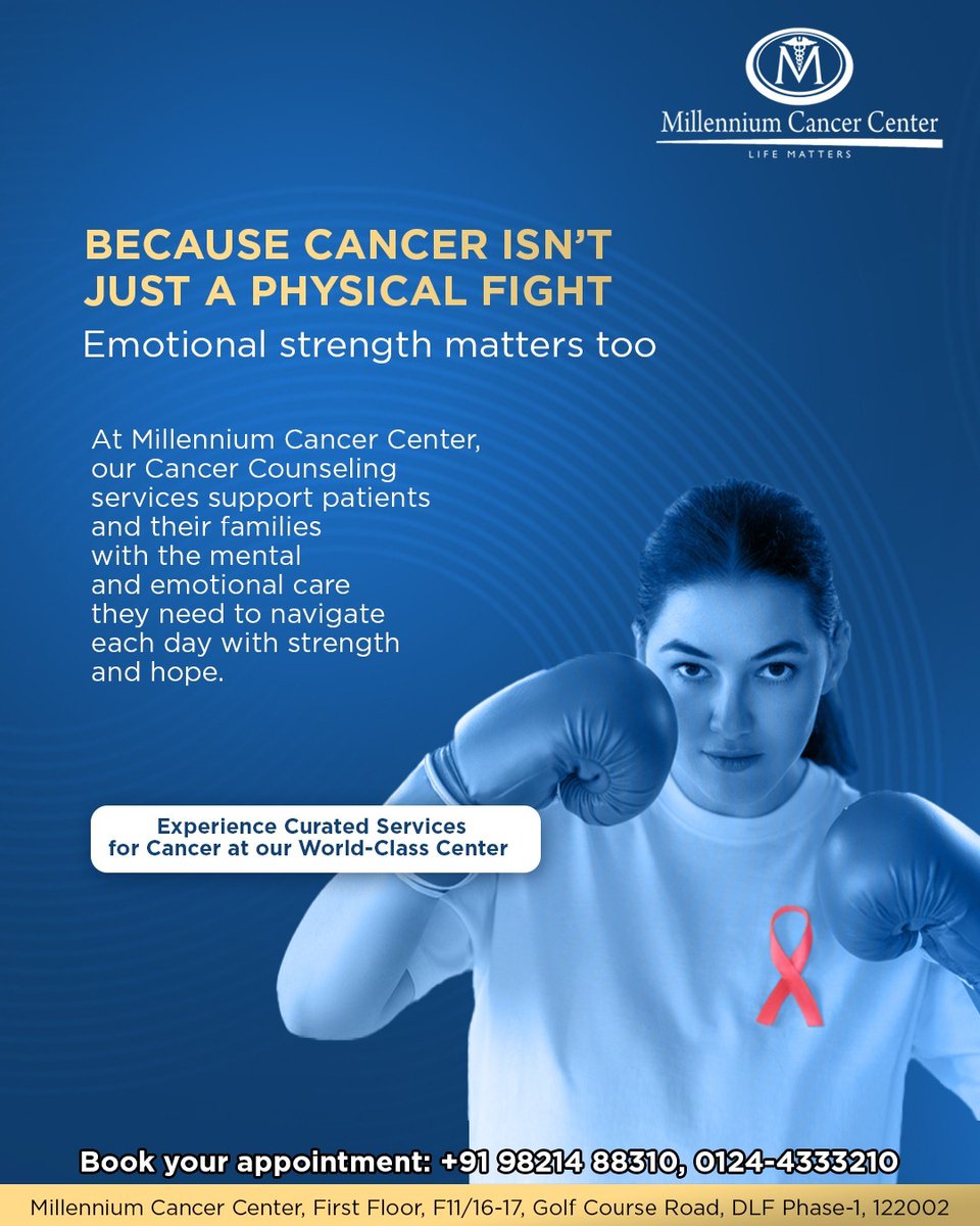 MCC_Gurgaon's tweet photo. At Millennium Cancer Center, our dedicated cancer counseling services support patients and their families every step of the way.

📞 Book your appointment today: +91 98214 88310 | 0124-4333210

#millenniumcancercenter #cancercounseling #patientcare #oncologysupport https://t.co/l9FwXSPAte
