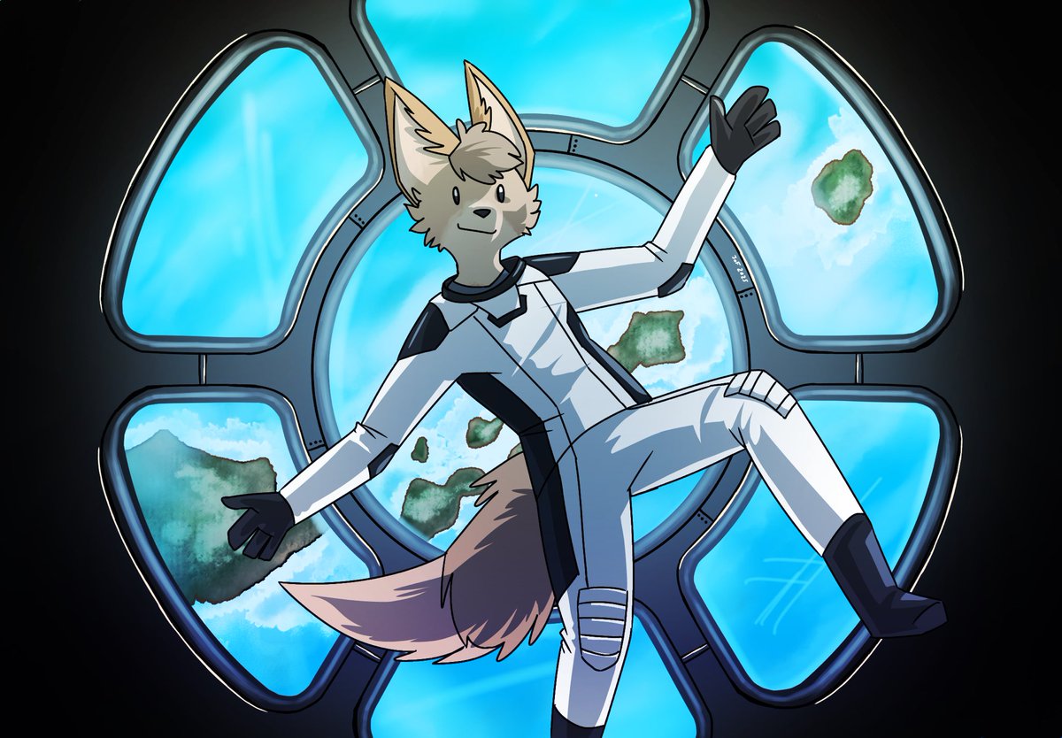 Commission for <a href="/SpaceBasedFox/">Gene</a>! And my first ever proper commission! I am so honoured and it was so much fun to draw ^u^