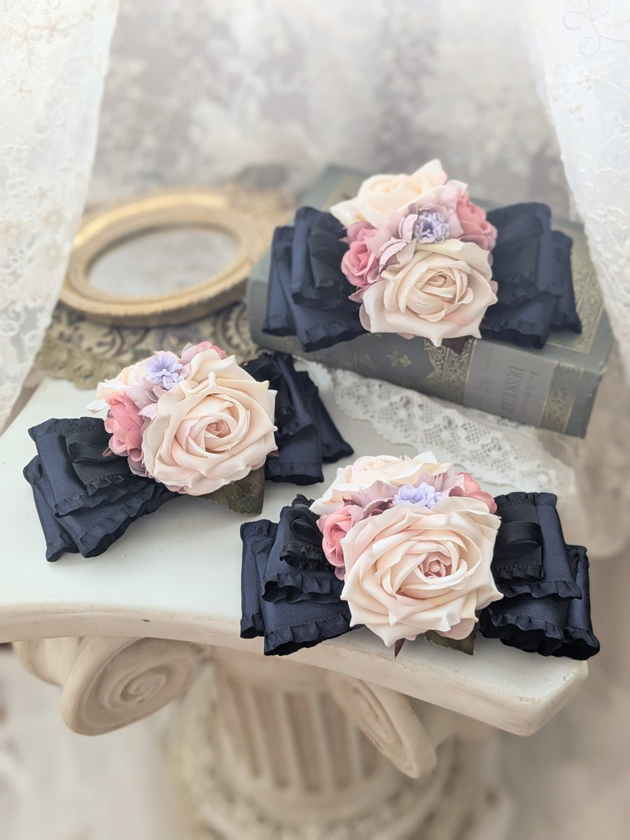 ねーらさま❤️ゴージャス　ビジュー　バレッタ Ribbon Creampetal on X: 
