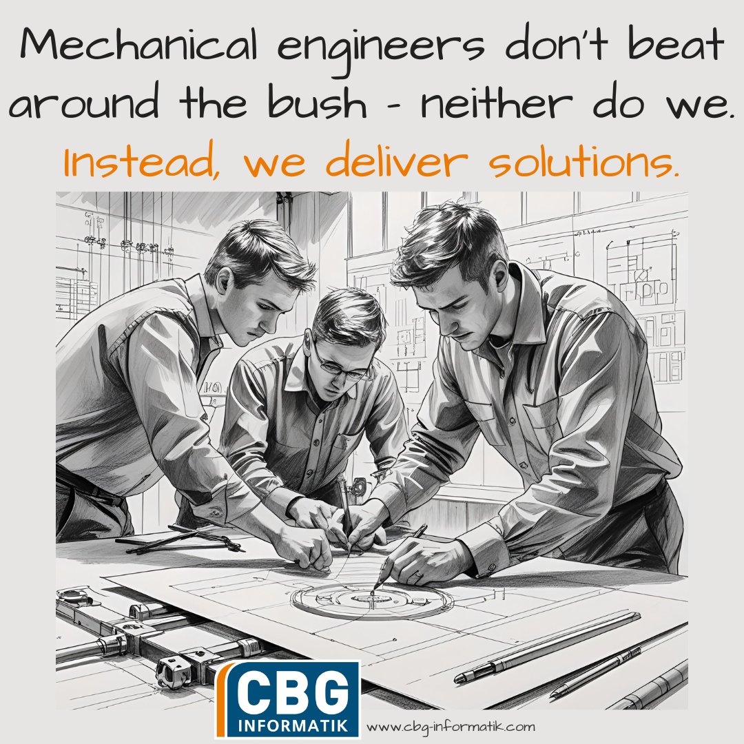 CBG_Informatik's tweet image. Quote of the week: Mechanical engineers don&apos;t beat around the bush - neither do we.
CBG Informatik GmbH
.
.
.
#cbginformatik #ERP #erpsystem #cloudsolution #cloud #Infor #IBM #production #manufacturing #project #projectmanagement #quoteoftheweek