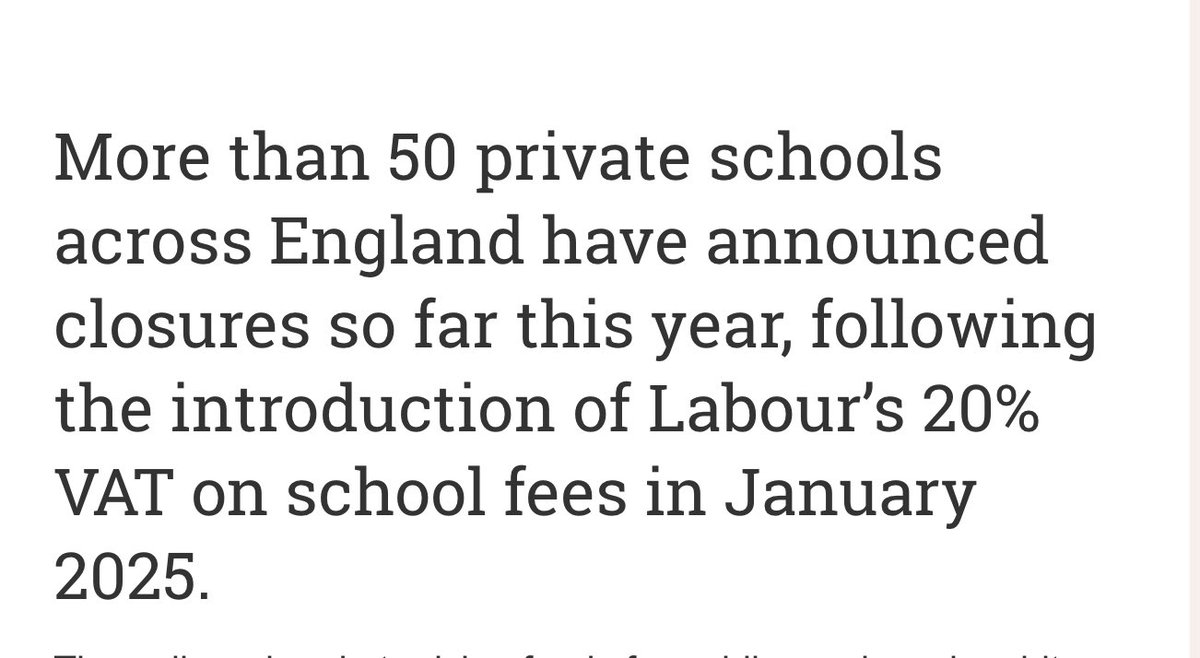 Another private school has announced it is closing down

The King Alfred School is the latest to close it’s doors because it can’t afford VAT &amp; business rates

Labour’s tax on schools is the greatest tax scandal of the decade

Taxing kids’ education, it does not get any lower