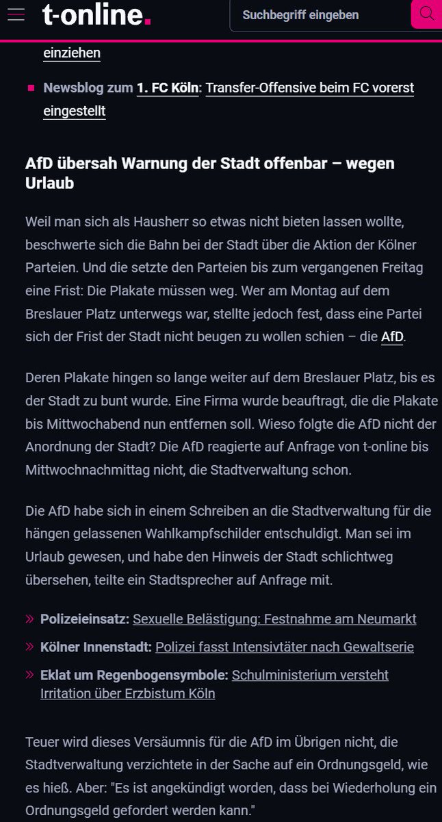 Es gibt einfach kein Ordnungsgeld für uns :-D das ist so großartig. Aber ja, falls sich jemand fragt warum es keine Plakate mehr am Hauptbahnhof gibt