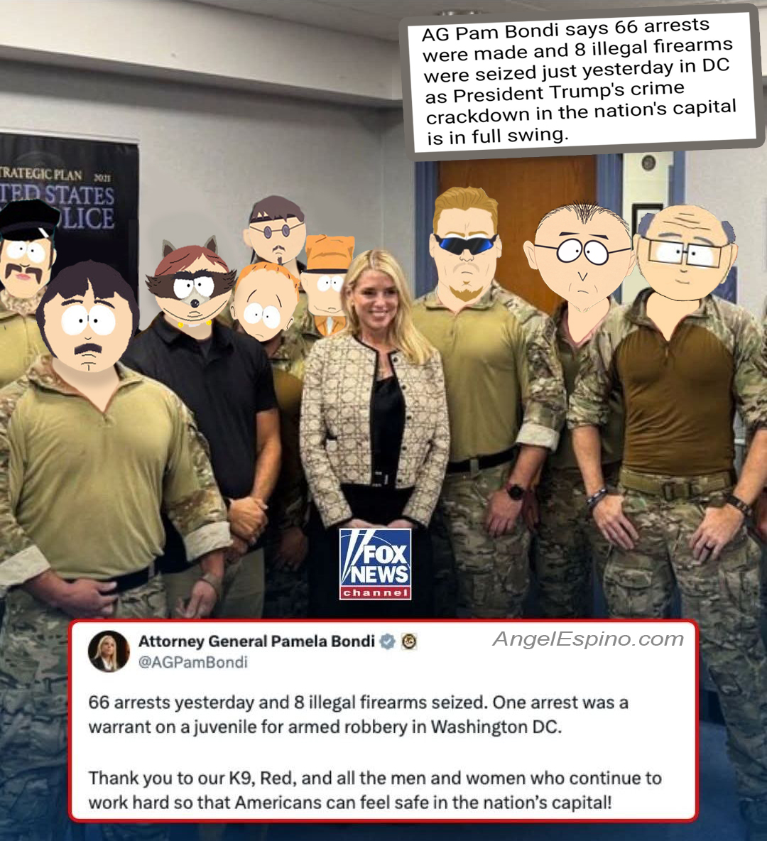 TheEspinoReport's tweet photo. YEAH! #ICE is doing it again thanks to @PamBondi and @realDonaldTrump deporting them illegals outta town! GET EM GUYS!

#SouthPark #MAGA2025 #Trump @JDVance 
@DonaldJTrumpJr @elonmusk #ElonMusk
#TRUMP2025ToSaveAmerica  #Trump2025 https://t.co/NzcjmStybn