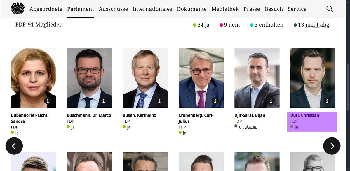 Seb (@bru8_seb) on Twitter photo Bei der Abstimmung zum #Selbstbestimmungsgesetz hat <a href="/christianduerr/">Christian Dürr</a> , #FDP mit "Ja" gestimmt.
Pure Heuchelei.... Bei der Abstimmung zum #Selbstbestimmungsgesetz hat <a href="/christianduerr/">Christian Dürr</a> , #FDP mit "Ja" gestimmt.
Pure Heuchelei....