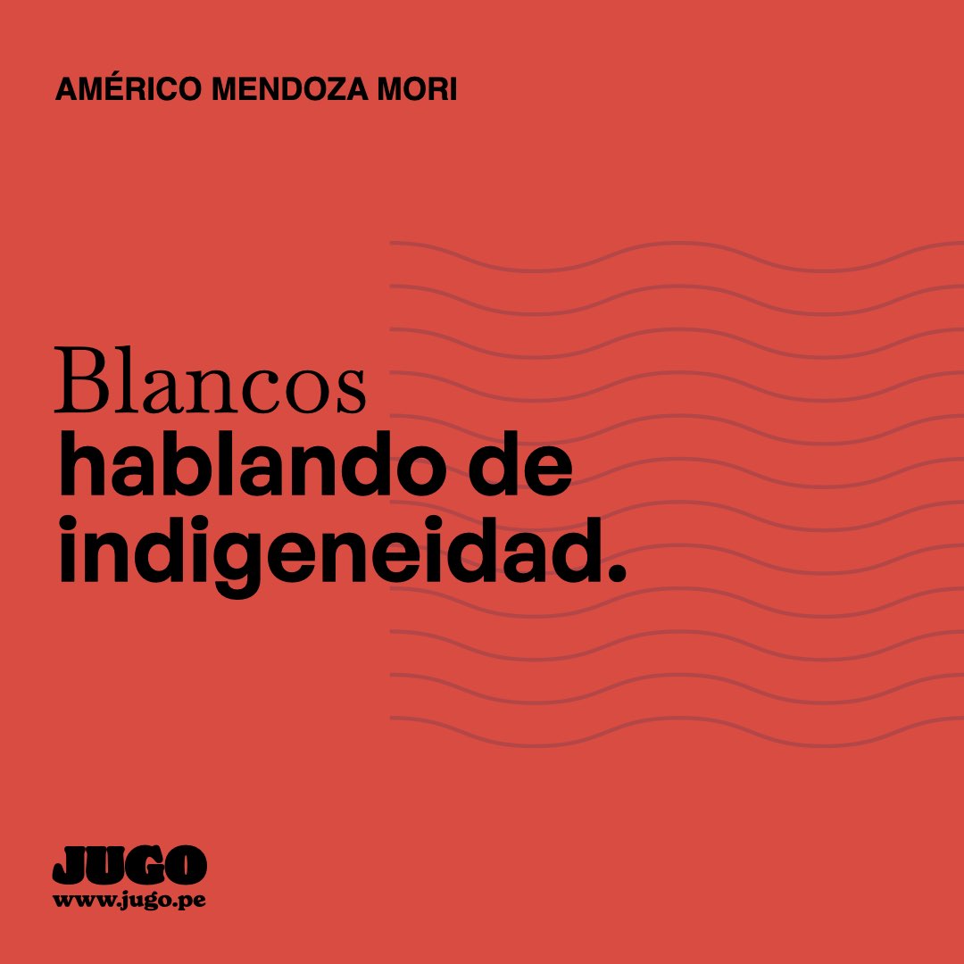 Jugo (@jugodecaigua) on Twitter photo 🤯 Conferencias sobre indigeneidad… ¿sin voces indígenas?🤔 Cuando los espacios “inclusivos” parecen cualquier cosa menos diversos. No te pierdas el Jugo de <a href="/ameriqo/">Américo Mendoza Mori</a>.
🧃Clic aquí: tinyurl.com/mr2npar7 🤯 Conferencias sobre indigeneidad… ¿sin voces indígenas?🤔 Cuando los espacios “inclusivos” parecen cualquier cosa menos diversos. No te pierdas el Jugo de <a href="/ameriqo/">Américo Mendoza Mori</a>.
🧃Clic aquí: tinyurl.com/mr2npar7