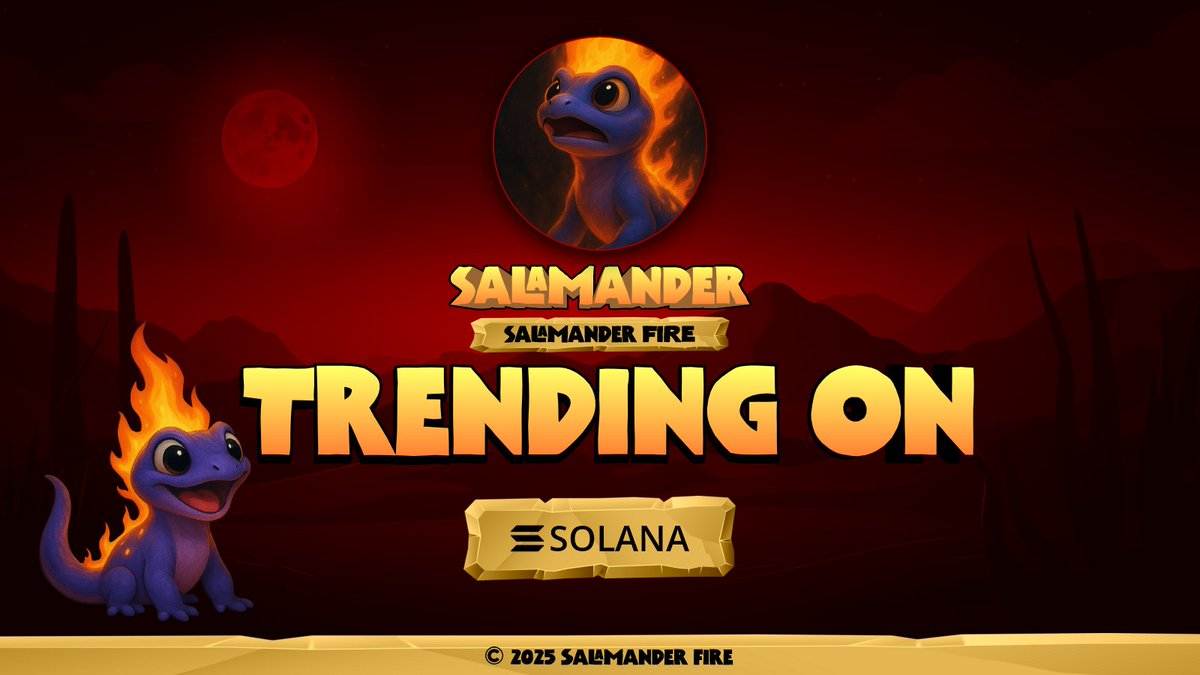 _salamanderfire's tweet photo. Trending #1 across Solana. $SALAMANDER is leading the movement. https://t.co/S7CQy5oEtc