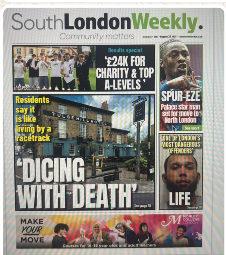 Palace Road SW2 (@palaceroadsw2) on Twitter photo The Tulse Hill gyratory campaign is on the front page today - follow <a href="/transformTH/">Transform Tulse Hill</a> for more info The Tulse Hill gyratory campaign is on the front page today - follow <a href="/transformTH/">Transform Tulse Hill</a> for more info