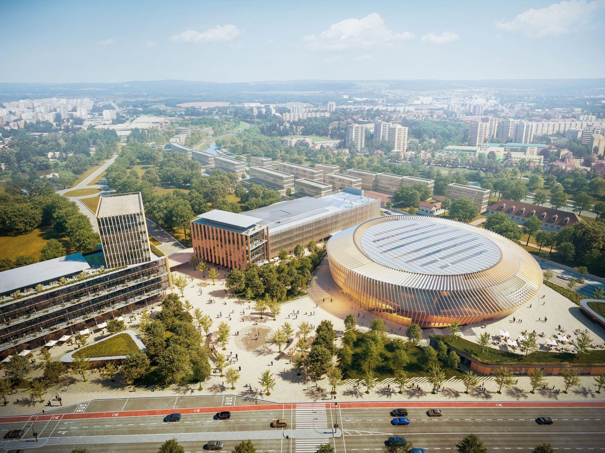 This new 5,000-seat sports and entertainment arena is set to be constructed in the Czech Republic. <a href="/WilkinsonEyre/">WilkinsonEyre</a> and Boele Architects won a competition with their proposal for the centre in České Budějovice, around 75 miles from Prague, which can be reconfigured to host sporting
