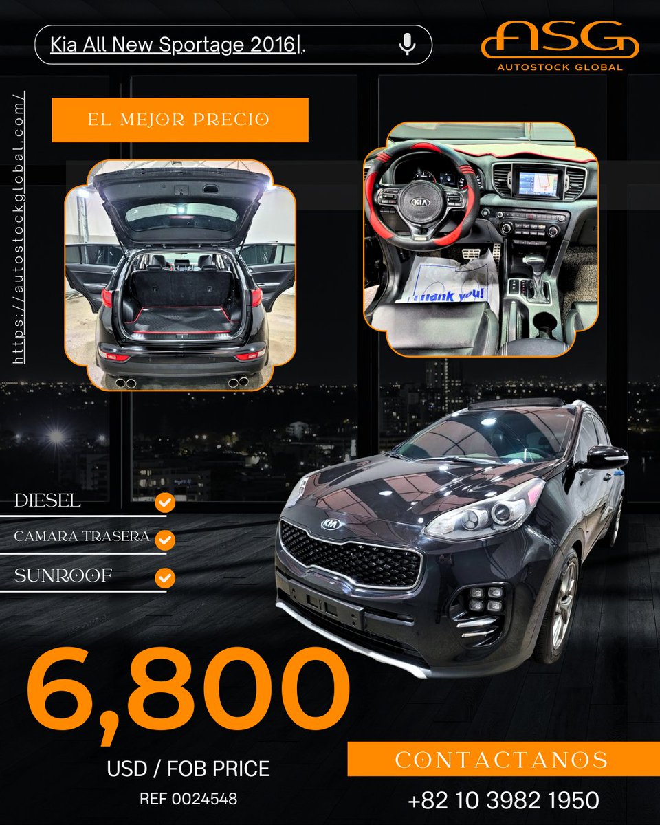 AutostockGlobal's tweet photo. 🚘¿Buscas importar un auto de Corea?
🌎En Autostock Global te conectamos con oportunidades reales, 100% online y con envío marítimo a 🇨🇷,🇬🇹 y 🇨🇱

https://t.co/zMawg5ME3z 💬
Siguenos en 
@AutostockGlobal

#AutosDesdeCorea #FleteMarítimo #CompraTuCarro #CostaRicaCarros #GuatemalaAutos #ChileImporta #AutosAlbania