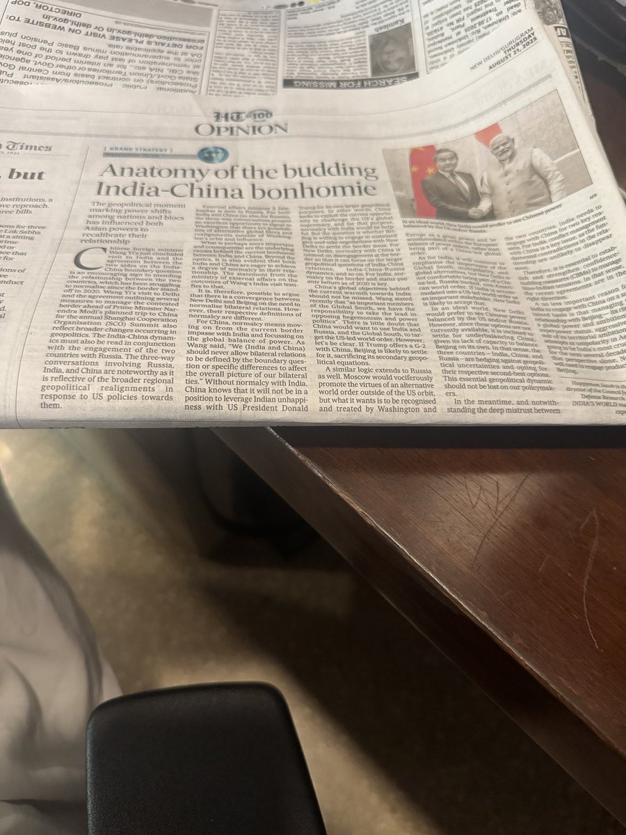 preetmalik's tweet photo. A very sobering analysis that clarifies that all three Russia China and India are  moving closer to each other while hedging their bets on USA. Cautions Delhi to keep this in mind Fully endorse cautious approach towards Troika https://t.co/mADd2xQUGs
