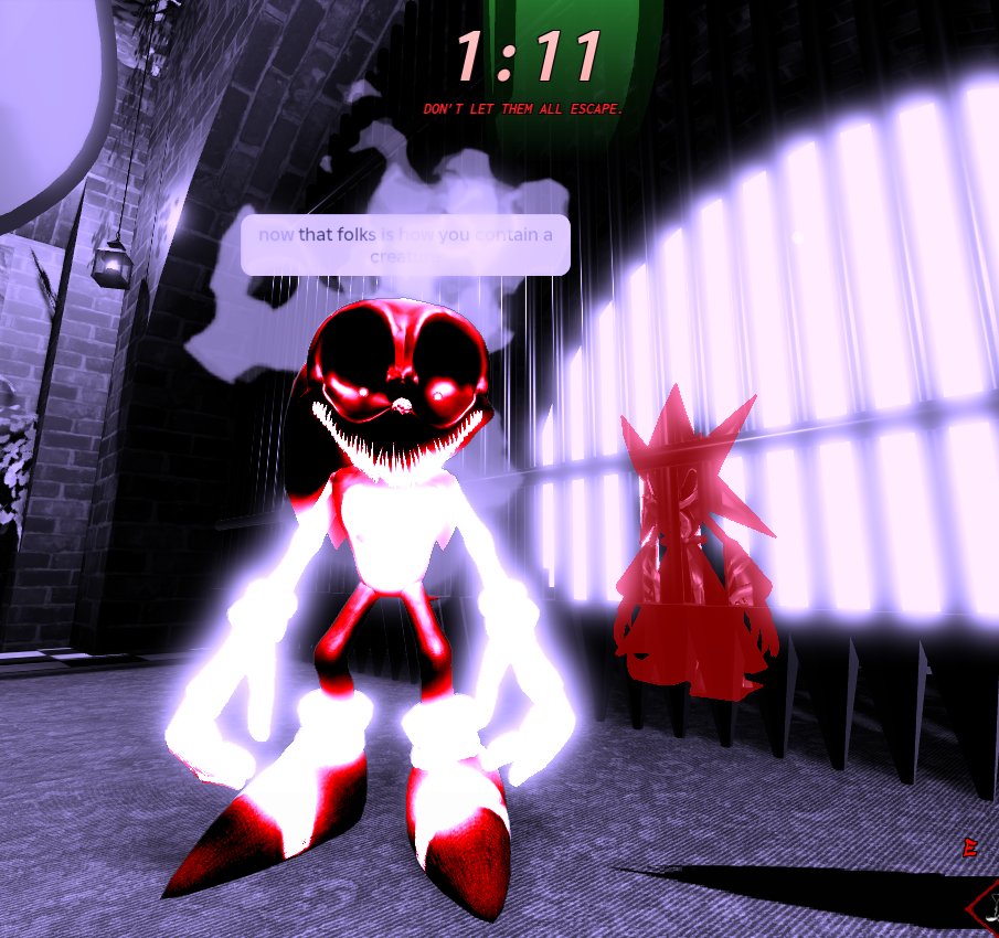 Playing spooky Sonic in a private server and we metal sonic players skinned the exe alive and lit him on fire so he locked me inside his dungeon #outcomememories