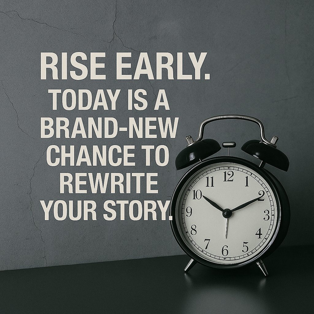 Rise early. 
Today is a brand-new chance to rewrite your story.

#Motivation #Thursday $YZY