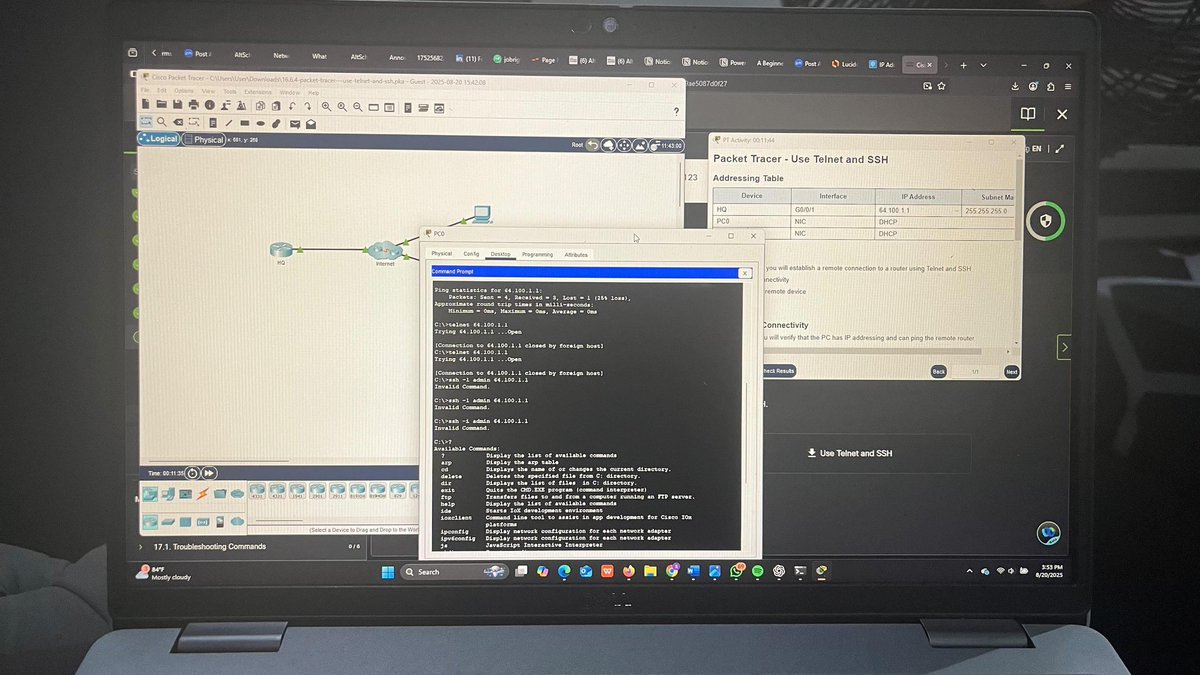 dmlszn_cyber's tweet photo. Yesterday was all about leveling up my cyber skills 😎. Wrapped up a Cisco Networking Basics module on the Application Layer and had a really insightful @AltSchoolAfrica live class where we explored firewalls, ports, their uses, and how to keep them safe from vulnerabilities 🔒 https://t.co/OPoqAL6u5q