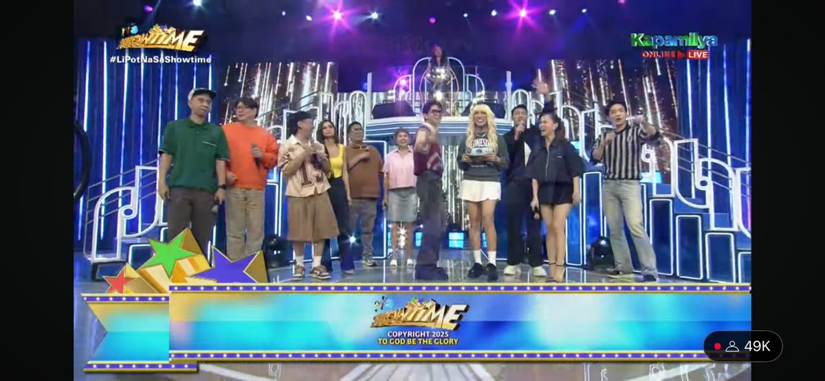 Showtime hosts (08/21/25) #LiPotNaSaShowtime <a href="/itsShowtimeNa/">It's Showtime</a> <a href="/VhongX44/">Vhong Navarro</a> <a href="/vicegandako/">jose marie viceral</a> <a href="/jugsjugsjugs/">ＪＵＧＳ Ｊｕｇｕｅｔａ</a> <a href="/teddspotting/">zndɹoƆ ʎppǝ⊥</a> <a href="/ryanbang/">ryan</a> <a href="/tyangamyp/">Amy Perez</a> <a href="/jackiegirlg/">JG</a> #IonPerez #Cianne <a href="/ogiealcasid/">ogie alcasid</a> <a href="/MCmuah/">MC Muah</a> <a href="/akosiLASSY/">Lassy Marquez</a> <a href="/Espanto2001/">Darren</a>