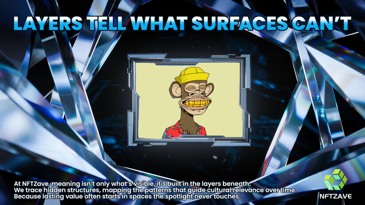 NFTzave's tweet image. ✨What you see is only the surface.
🌐NFTZave focuses on hidden layers that give works lasting meaning.
📊We map patterns of cultural relevance before they’re visible.
💱True value isn’t shown, it’s built.

#NFTZave #CulturalLayers #HiddenPatterns #ValueBeneath #EnduringRelevance