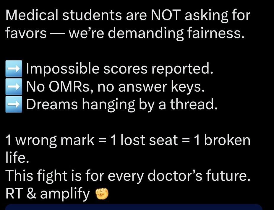 sylven_mist's tweet image. #NEETPG2025 #DoctorsForJustice
#NEETPGMARKSDISCREPANCY
#NEETPGresults #NEETPG #neetpgresult2025