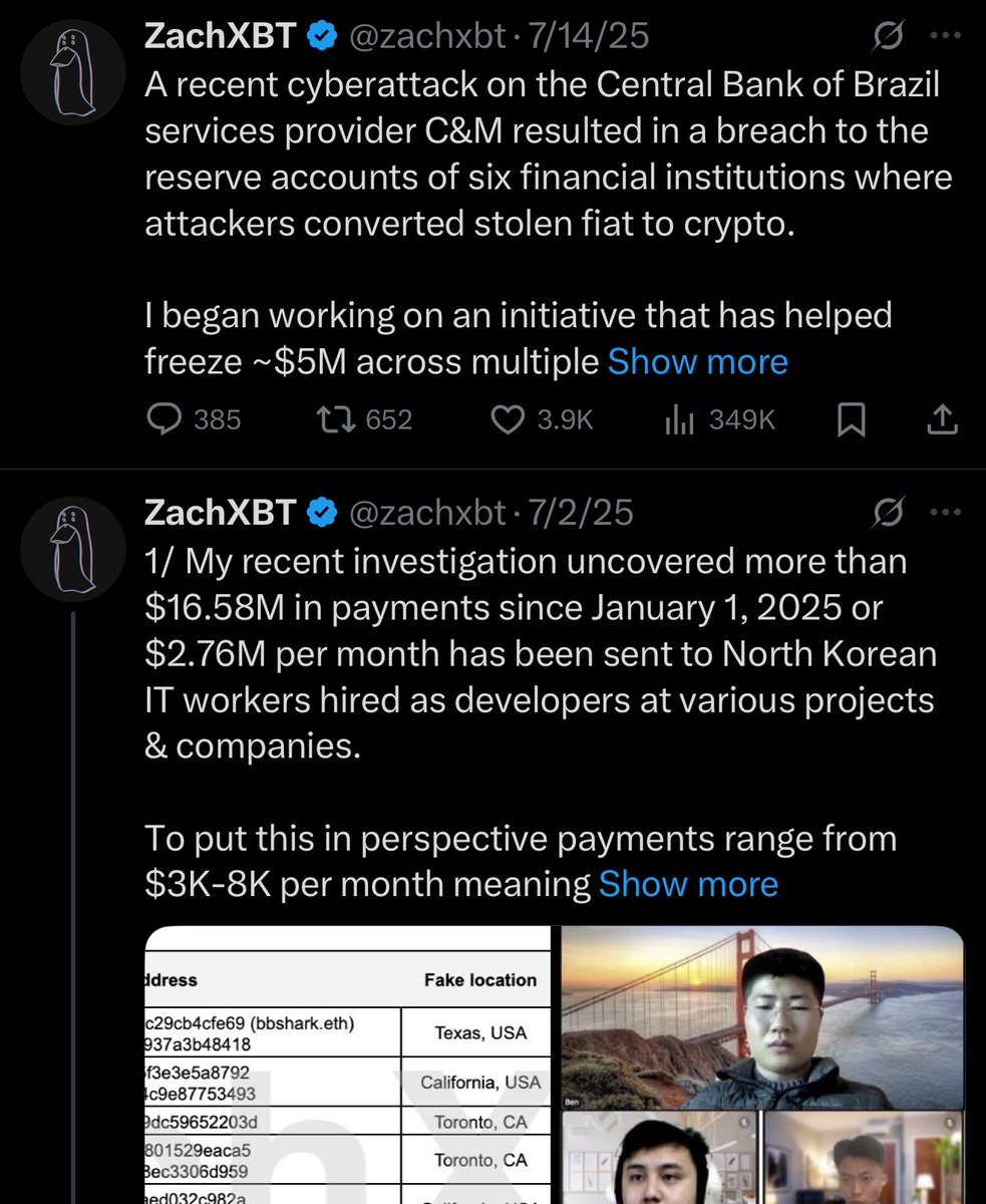 ZachXBT 보수 내역 스크린샷 파트 4