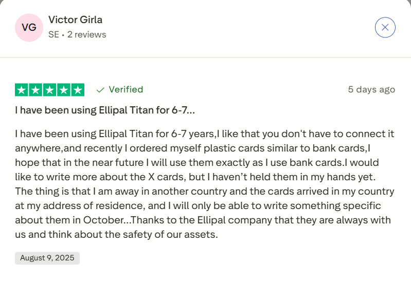 6 years with Titan.
Now he’s leveling up to the X Card.
🎯 Still focused on one thing: self-custody.

Appreciate your trust, Victor.🙏
👇