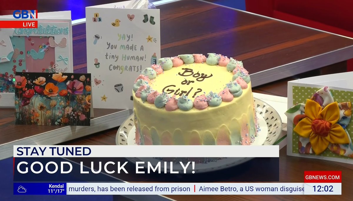 GBN Updates (@gbnupdates) on Twitter photo 🚨 Emily's last Good Afternoon Britain!
Tune into <a href="/GBNEWS/">GB News</a> between now and 3pm for Emily's last show before she goes onto maternity leave.
<a href="/PatrickChristys/">Patrick Christys</a> will also be in the studio as the couple reveal what's inside the cake! 💙🩷
<a href="/CarverEmily/">Emily Carver</a> <a href="/tomhfh/">Tom Harwood</a> 🚨 Emily's last Good Afternoon Britain!
Tune into <a href="/GBNEWS/">GB News</a> between now and 3pm for Emily's last show before she goes onto maternity leave.
<a href="/PatrickChristys/">Patrick Christys</a> will also be in the studio as the couple reveal what's inside the cake! 💙🩷
<a href="/CarverEmily/">Emily Carver</a> <a href="/tomhfh/">Tom Harwood</a>