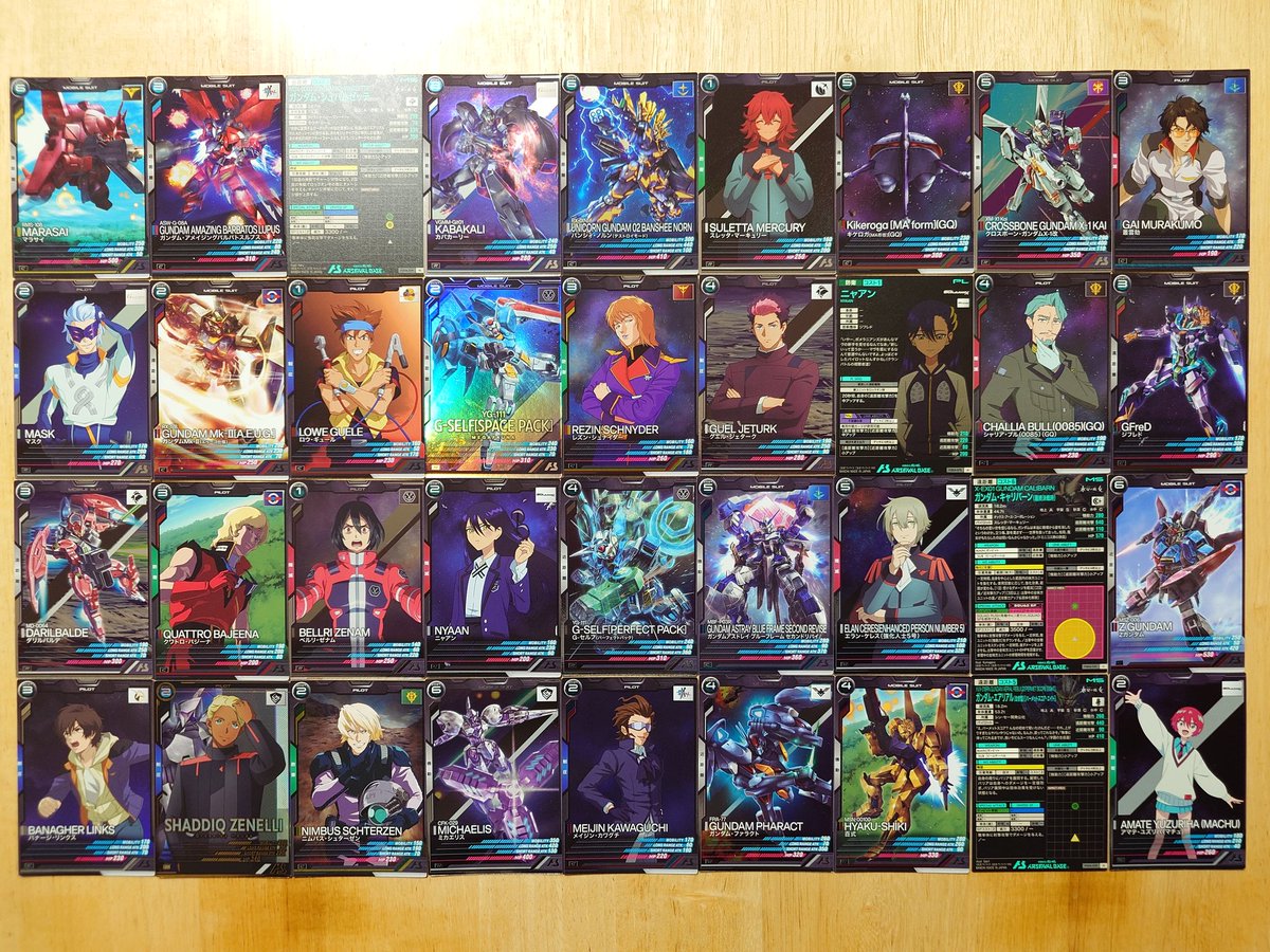 Char_star_sun's tweet photo. アーセナルベース FQ004 配列③

頭マラサイで、こちらは通常枠からLEエアリアルが出た配列

レア確からもキャリバーンが出ているのでセットで欲しい人にオススメですが、通常枠でもLEエアリアルor他のUの可能性もあるので気を付けてください

 #アーセナルベース  #配列 https://t.co/d3NANJgdMC