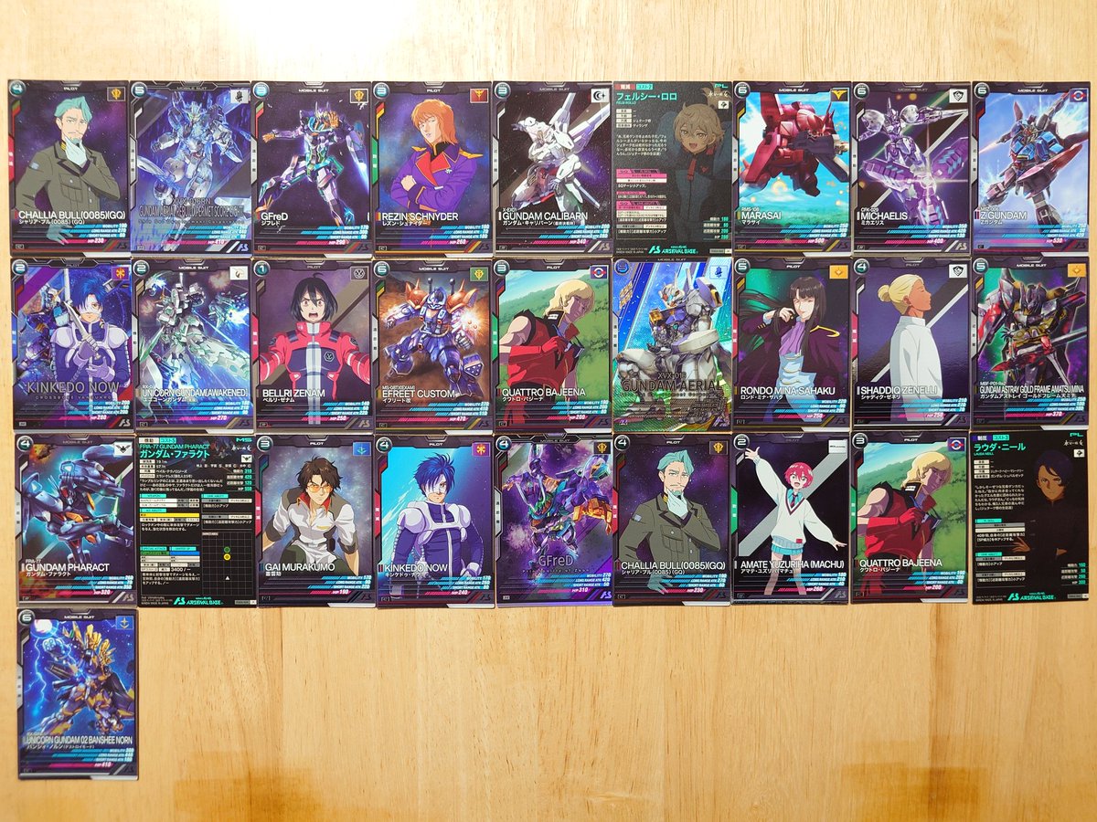 Char_star_sun's tweet photo. アーセナルベース FQ004 配列③

頭マラサイで、こちらは通常枠からLEエアリアルが出た配列

レア確からもキャリバーンが出ているのでセットで欲しい人にオススメですが、通常枠でもLEエアリアルor他のUの可能性もあるので気を付けてください

 #アーセナルベース  #配列 https://t.co/d3NANJgdMC