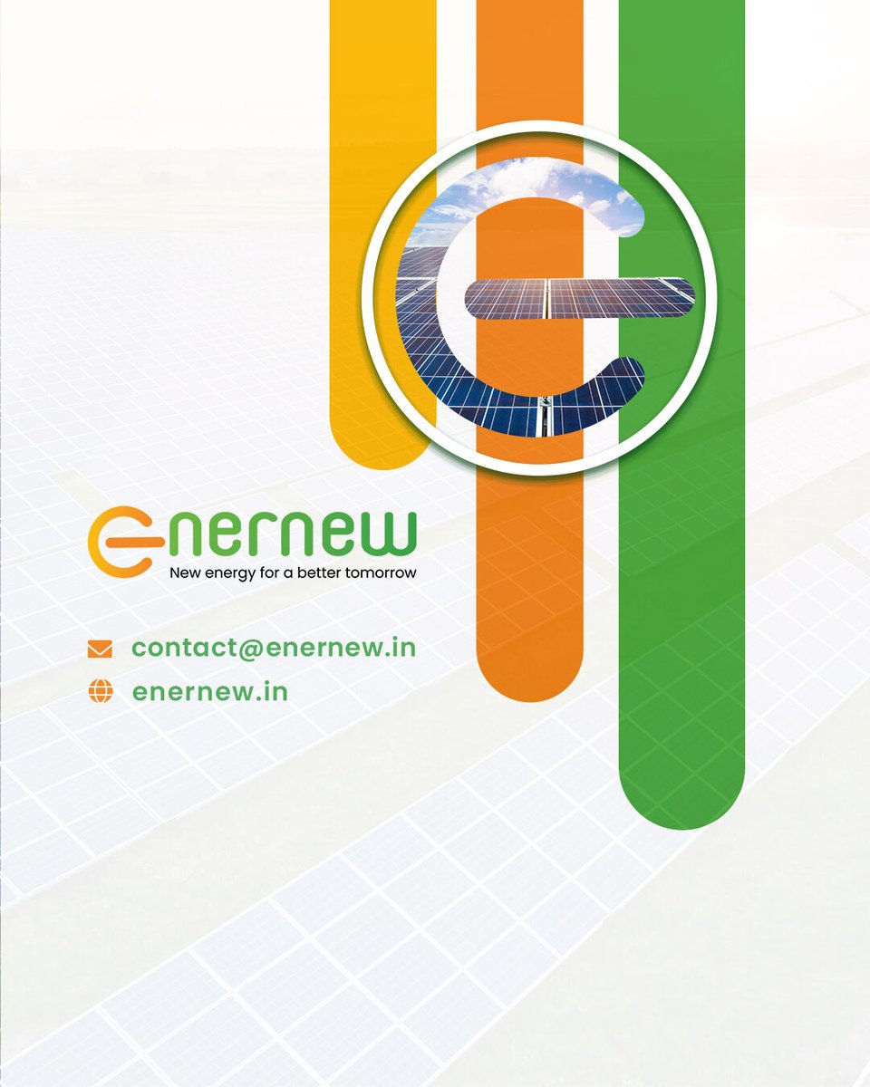 Enernewpvtltd's tweet photo. At Enernew, we are proud to be a catalyst in this journey, delivering Off-Site Captive Solar Parks, B2B Solar Solutions, and Turnkey EPC Projects that empower industries to achieve net-zero emissions efficiently.

#EnernewForTomorrow #SolarMomentum2025 #SolarIndia  #SolarPark https://t.co/YzCJtUHCKv