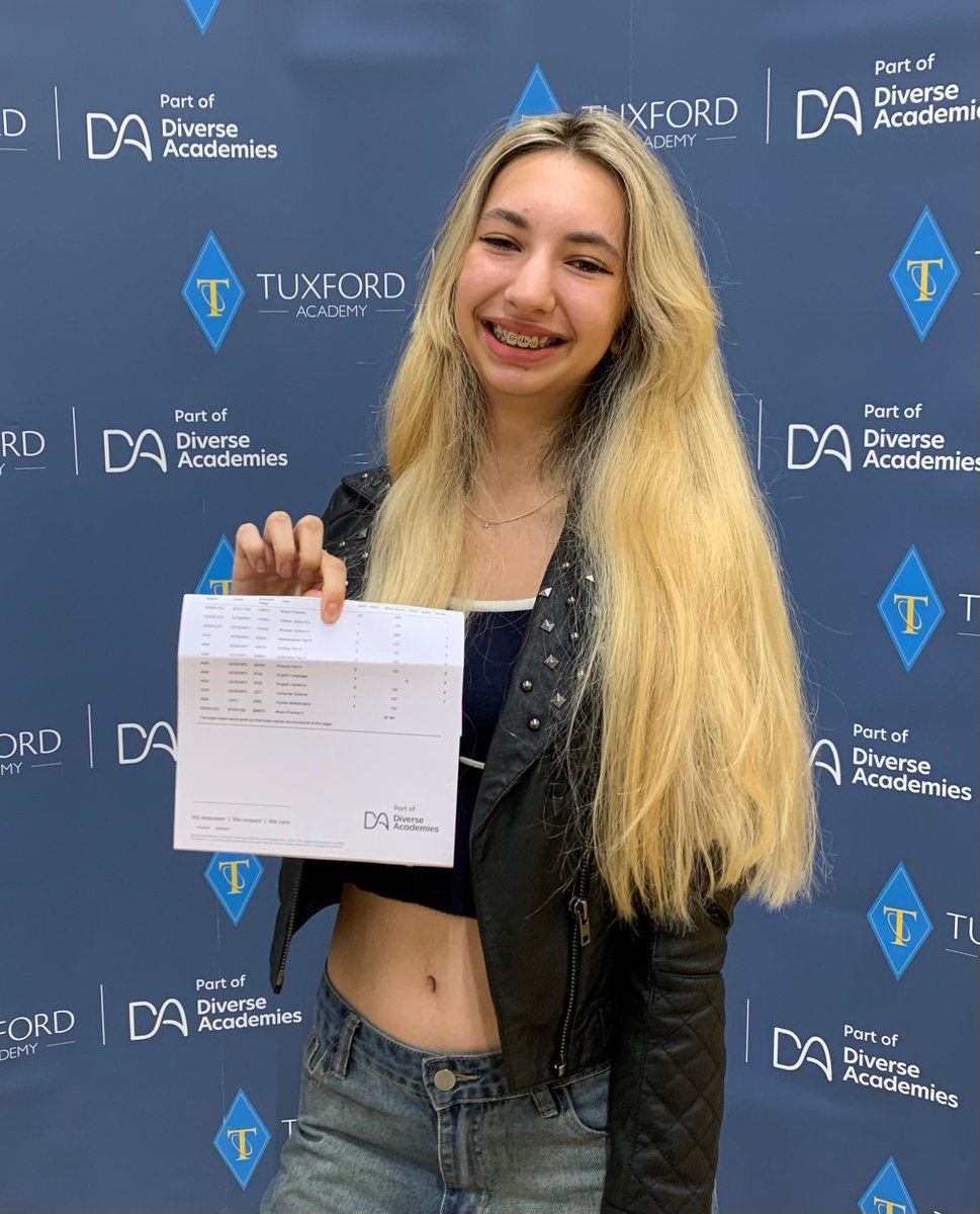 🌟 We are so proud of Taisiia!

After moving from Ukraine in year 8 with little English, she’s achieved: four 9s, four 8s, two 7s and a double distinction 👏📚✨
She’ll now continue her studies in physics, maths, further maths and economics.

#gcseresultsday2025 #tuxfordacademy
