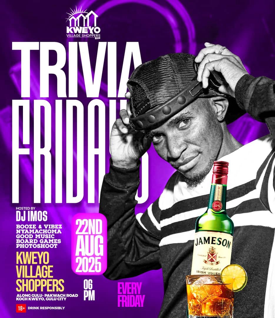 Close your laptops early tomorrow, we got <a href="/imos_pro/">DJ Imos Pro</a> waiting for us at Kweyo Village Shoppers with a bang. 

#TriviaFridays