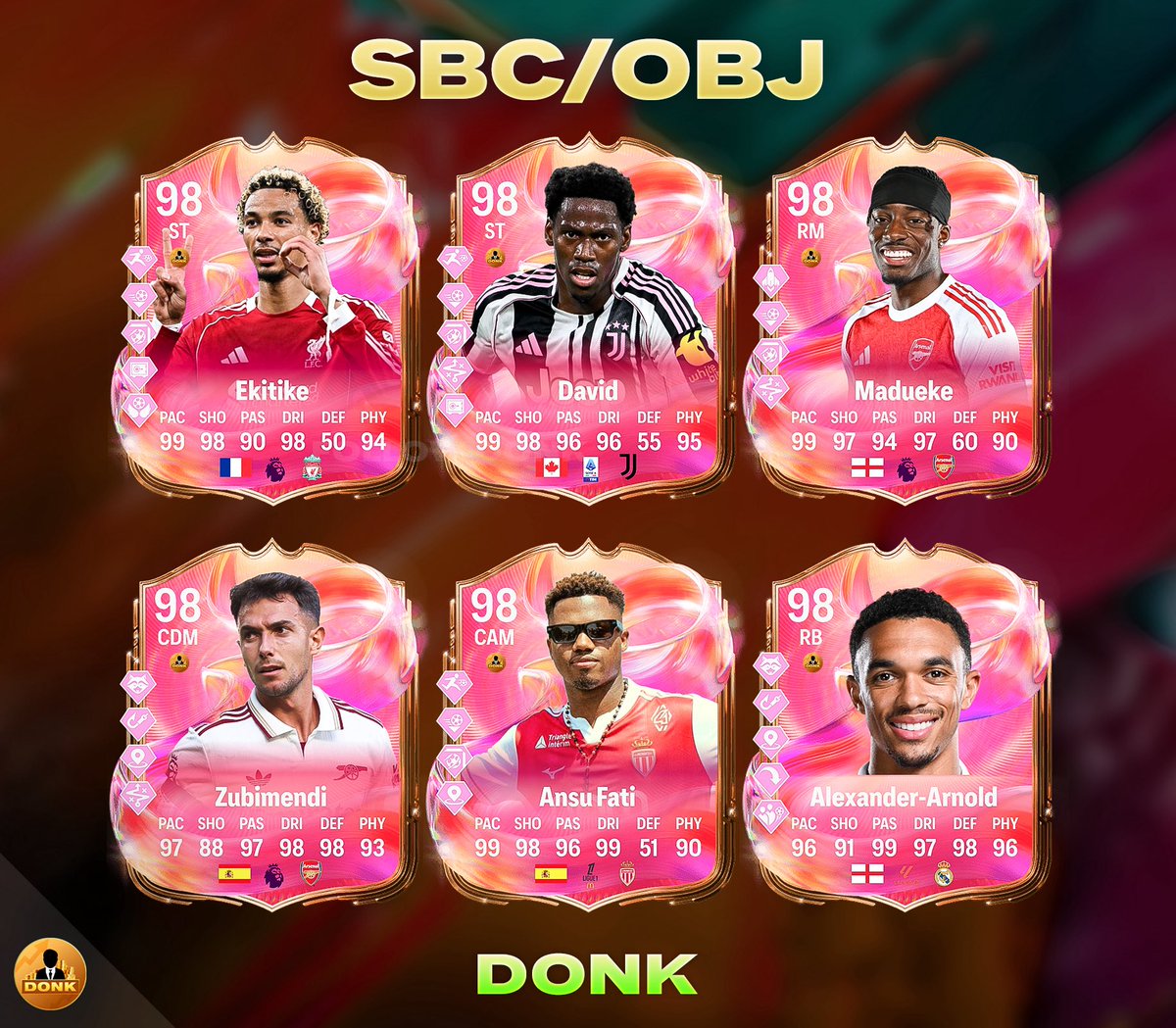 Futdonk's tweet photo. 🚨 Transfer SBC/OBJs 🔥🔥

There are some more… 👀⏳

Make sure to follow @DonkTrading ✅
#fc25 https://t.co/MSMwEuG0xn