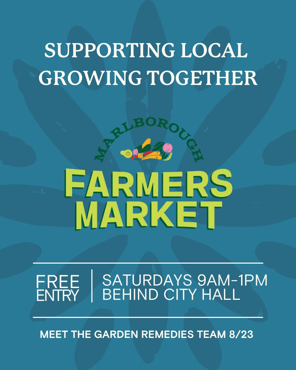 Meet the Garden Remedies team at the Marlborough Farmers Market on Saturday, August 23 and learn more about our locally grown, crafted products. Stop by our booth to say hello, connect with the team, and see what we’ve been working on right here in Massachusetts.
