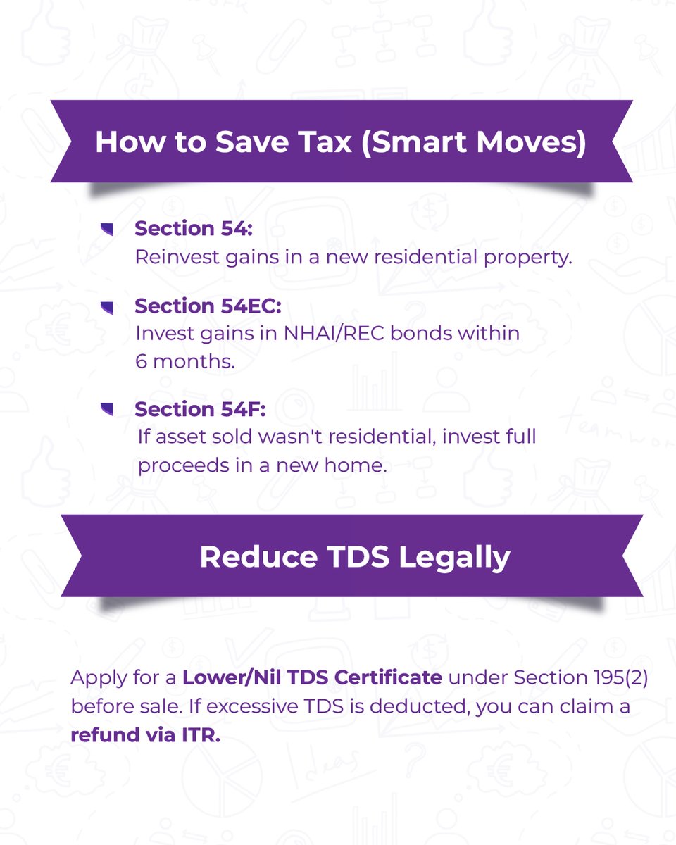 SaveTaxs_'s tweet photo. Selling property in India as an NRI? 🏡 
Don't let TDS rules trip you up!

Swipe the full guide to avoid pitfalls and save more!
#NRI #Property #TDS #CapitalGains #India #TaxTips #RealEstate https://t.co/F3ezMMtXEm