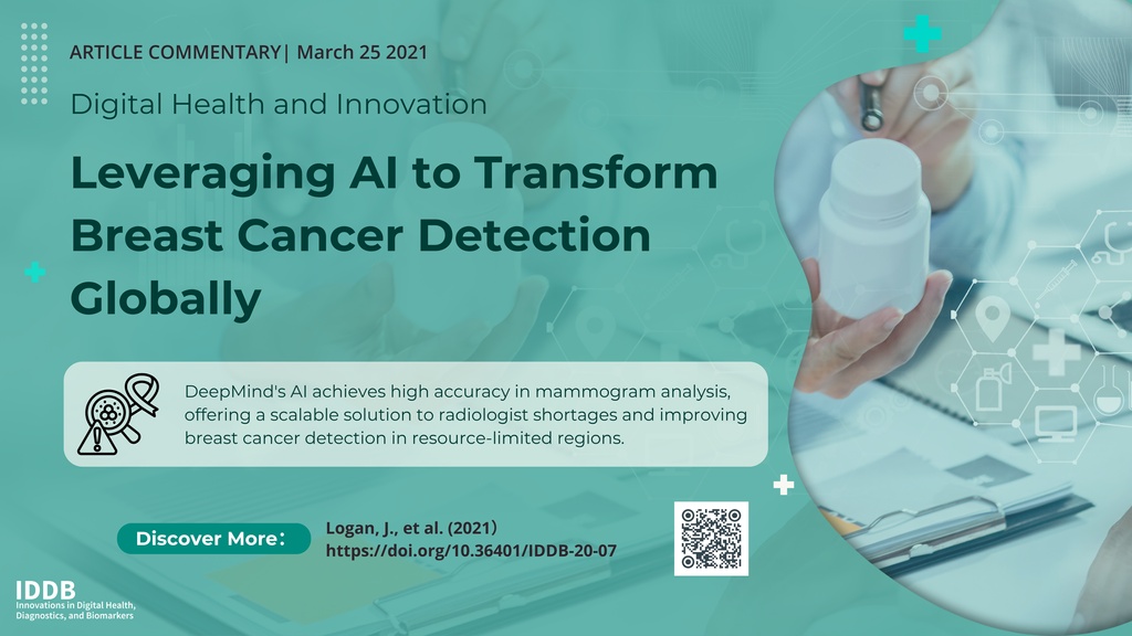 Logan et al. explores how #DeepMind's #AI could revolutionize breast cancer screening in developing countries, addressing critical healthcare disparities through innovative technology. 

DOI: 10.1177/26339137211066184 
Video - youtu.be/aYD3jWlDtXw?si…
@ZisisKozlakidis #IDDB