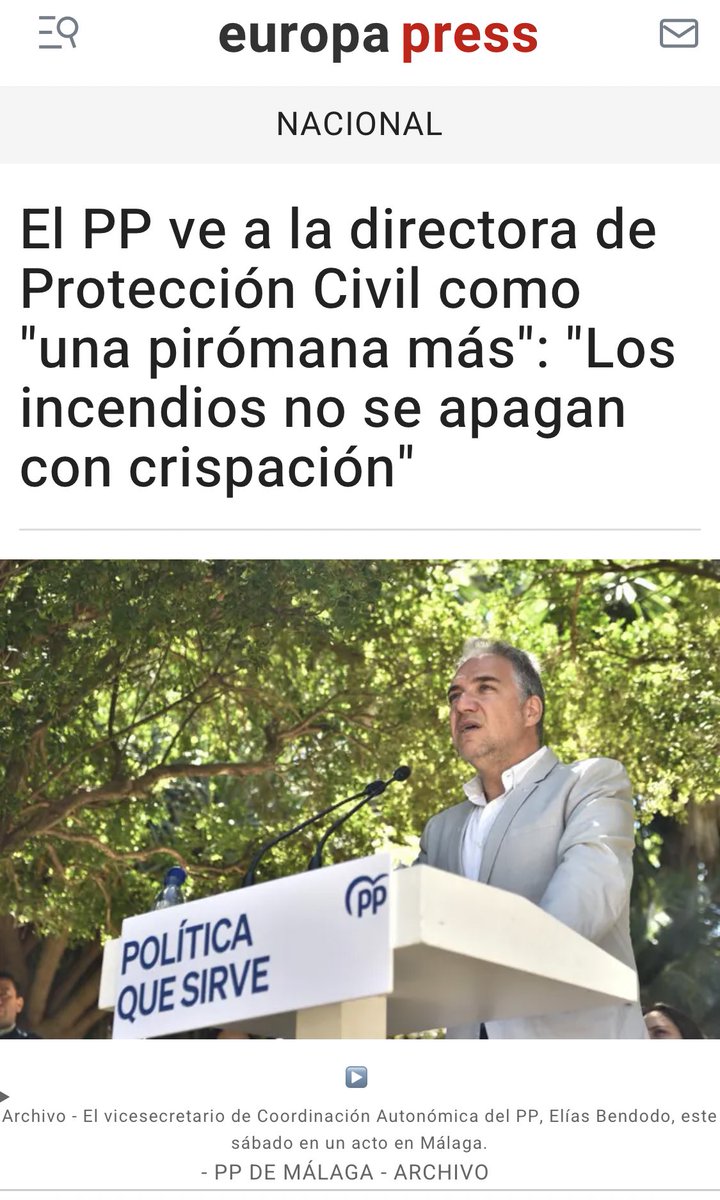 Max Pradera 🚀 (@maxpradera) on Twitter photo 🧵 Hilo: Europa Press, el altavoz deluxe del PP. Con especial dedicatoria a su director, que lo permite todo (menos el periodismo) <a href="/europapress/">Europa Press</a>
1️⃣ Titular estrella del día:
“El PP ve a la directora de Protección Civil como ‘una pirómana más’”. 🧵 Hilo: Europa Press, el altavoz deluxe del PP. Con especial dedicatoria a su director, que lo permite todo (menos el periodismo) <a href="/europapress/">Europa Press</a>
1️⃣ Titular estrella del día:
“El PP ve a la directora de Protección Civil como ‘una pirómana más’”.