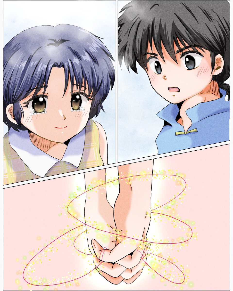 #乱あ 

らんち(<a href="/ran___chi6/">らんち</a>)さんの小説「強く結んで」の挿絵を描かせていただきました🙏
あの！真之介が再登場してハラハラドキドキします。
まだの方、是非お読みください☺️✨