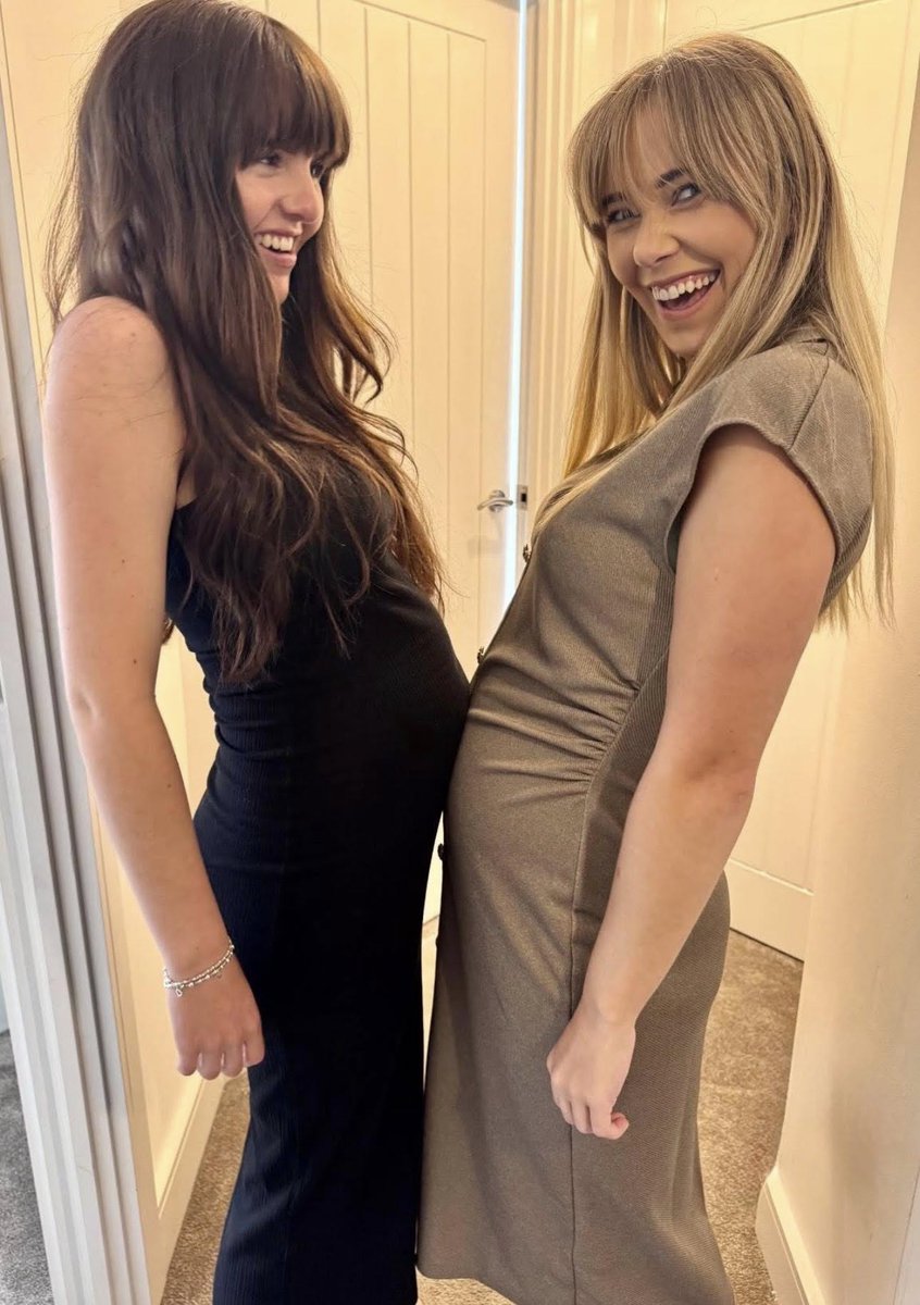 NolanColeen's tweet image. Hi everyone,
Time flies when you’re growing a baby 
The evolution of Ciara and Kim’s bumps ❤️❤️#nannycol #babyboy #pregnancyjourney