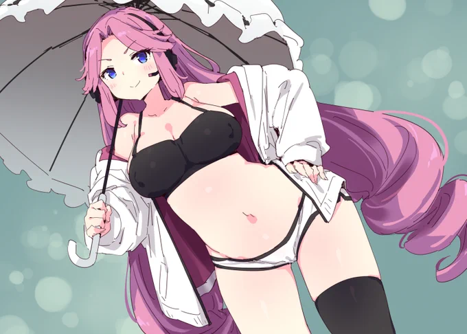 こんくてんさんの描かれてたニコずん放送局の日傘刺してるめたんちゃんレースクイーンみたいで可愛いよね…って思っただけの落書き