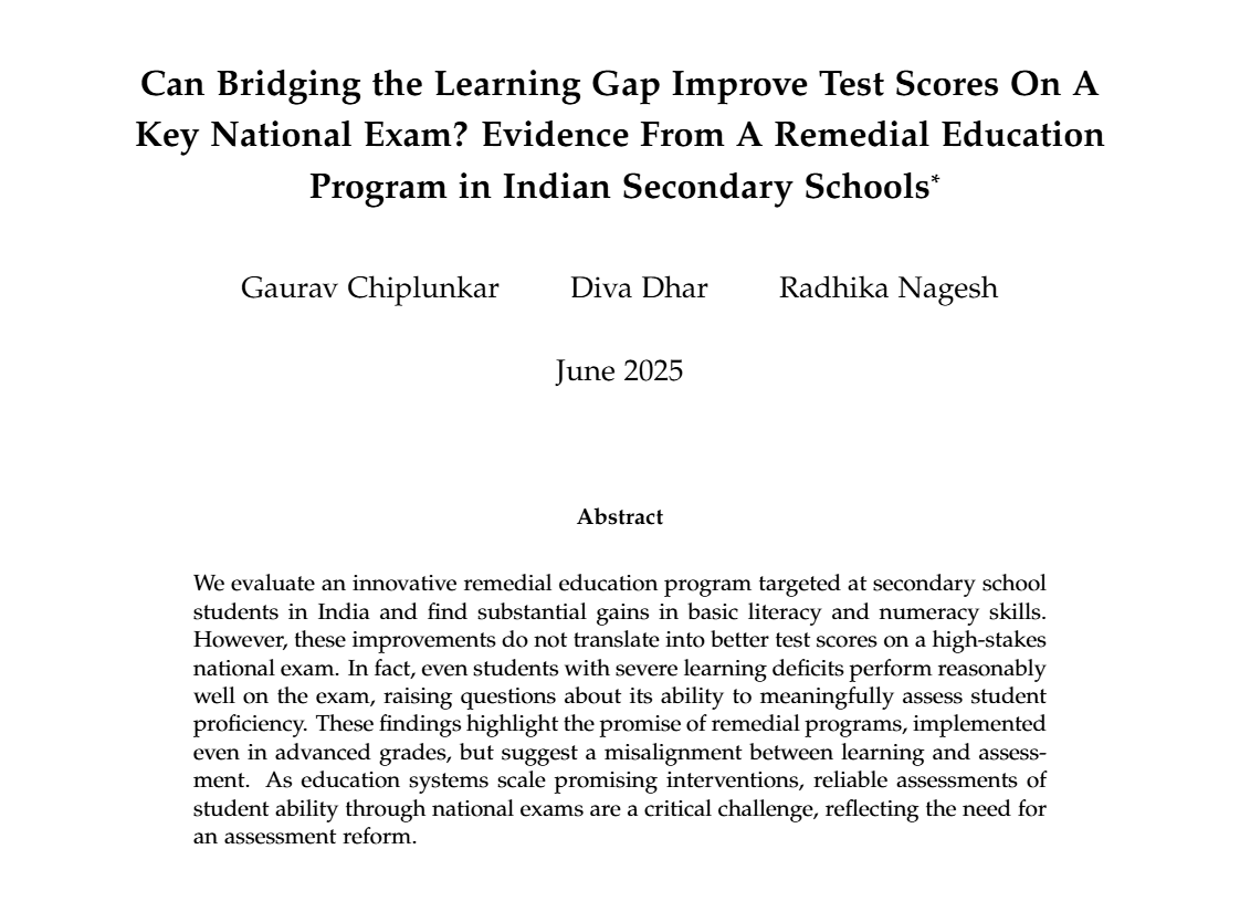 DaveEvansPhD's tweet photo. I love that so much attention is going to making sure children master literacy &amp; numeracy in the early grades! But we can't forget the kids who need later remediation.

https://t.co/sNbHYmfXOs

This study substantively boosts literacy &amp; numeracy among secondary school students. https://t.co/EFTj0tUBXV