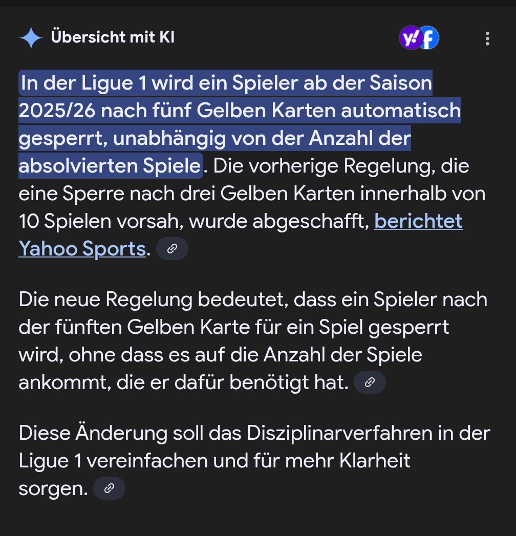 Für alle die sich über die Gelbsperre von Assignon wundern #VfB 

Man war bis zu dieser Saison bei 3 Gelben Karten in 10 Spielen gesperrt.

Quelle: 

sports.yahoo.com/article/simpli…