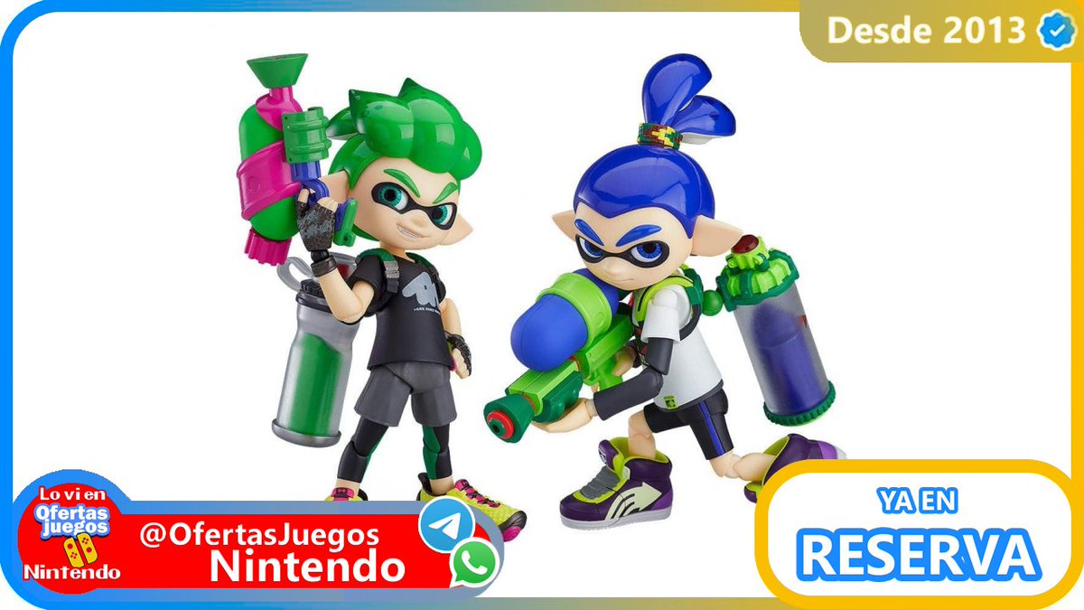 💜💜💜 Figuras Figma Splatoon Boy DX Edition Set de 2 
Ya en reserva en Amazon ¡Van a volar!

🧡 amzn.to/4lBThcs

❤ Recuerda que en Amazon no se paga nada por reservar, si bajara te guardan su precio mínimo y se podría cancelar en un click si lo deseas.