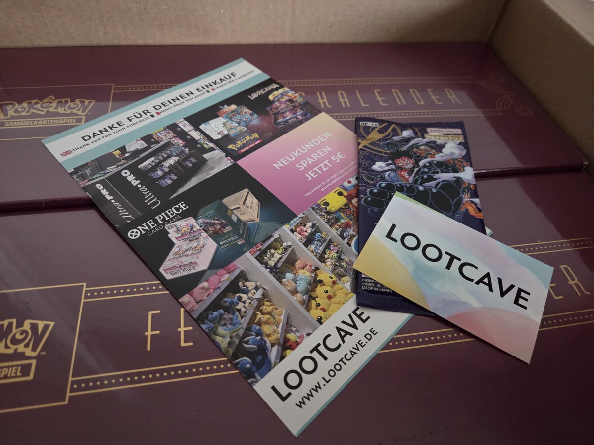 🎄✨ Für die richtige Festtagsstimmung gibt’s zu jedem Pokémon Festtagskalender 2025 noch ein zufälliges Booster-Pack on top! 🔥🎁

#PokemonTCG #Festtagsstimmung #PokemonKalender #BoosterPack #PokémonCommunity #TradingCardGame #Lootcave