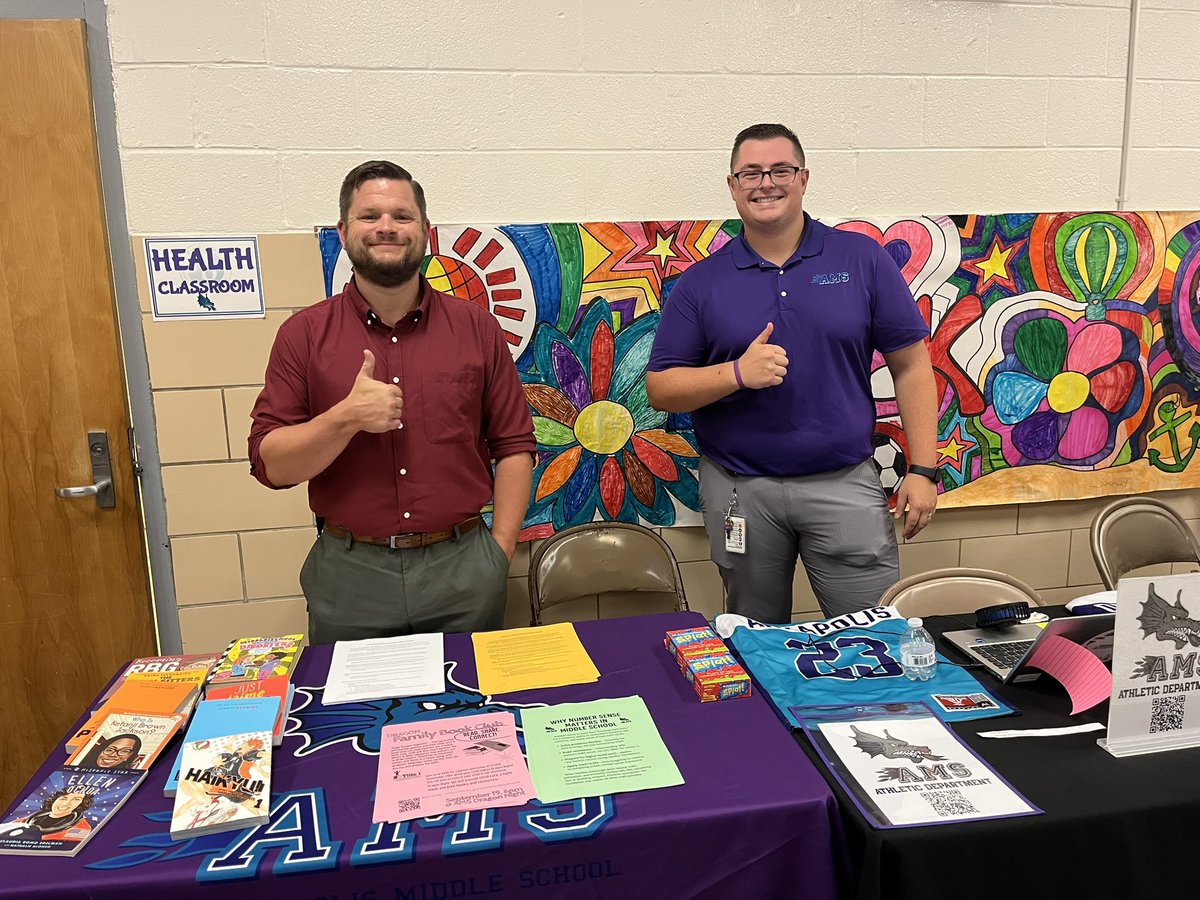 We’re sharing resources, giving away books and math games to support students at home, and presenting to parents about our upcoming parent workshops, events, and Title 1 School Improvement Plan at <a href="/AnnapMSAACPS/">Annapolis Middle School</a> BTSN #BelongGrowSucceed <a href="/TitleIAACPS/">Title I AACPS</a>