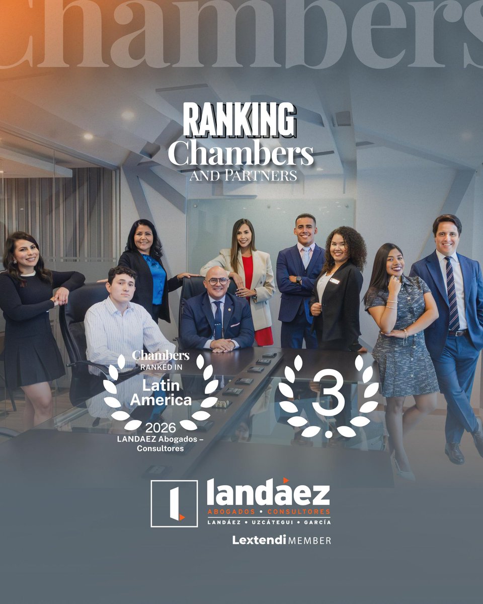 Con orgullo compartimos que nuestra firma se mantiene en Banda 3 en el ranking Chambers and Partners para Latinoamérica, reafirmando nuestro compromiso con la excelencia y la confianza de nuestros clientes.