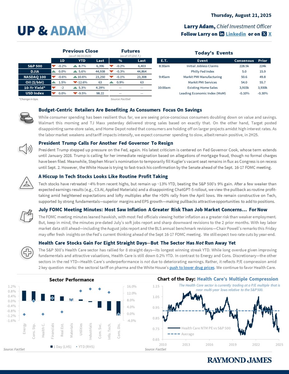 Time to get Up &amp; Adam! Our daily publication includes insights, the latest index numbers, and market-moving headlines to set you up for a well-informed day! raymondjames.com/-/media/rj/dot…