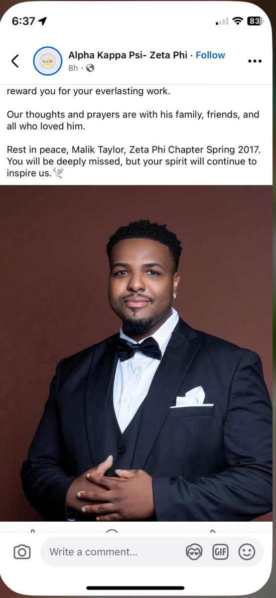 My heart sank seeing this.

I enjoyed so much of his content, this is so saddening. Deepest condolences to his loved one’s &amp; family.

Rest in power, Malik Taylor.❤️