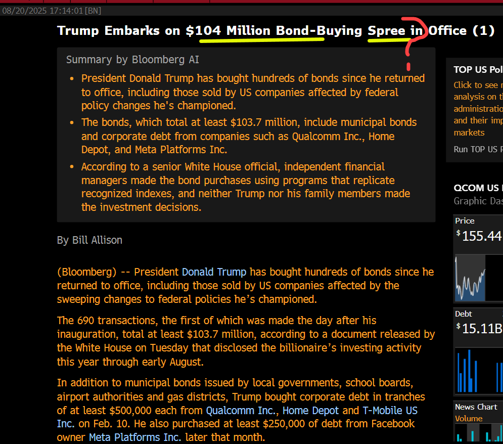 $100M? What is this an allocation for ants? Compare to his family Bitcoin  and crypto investments.