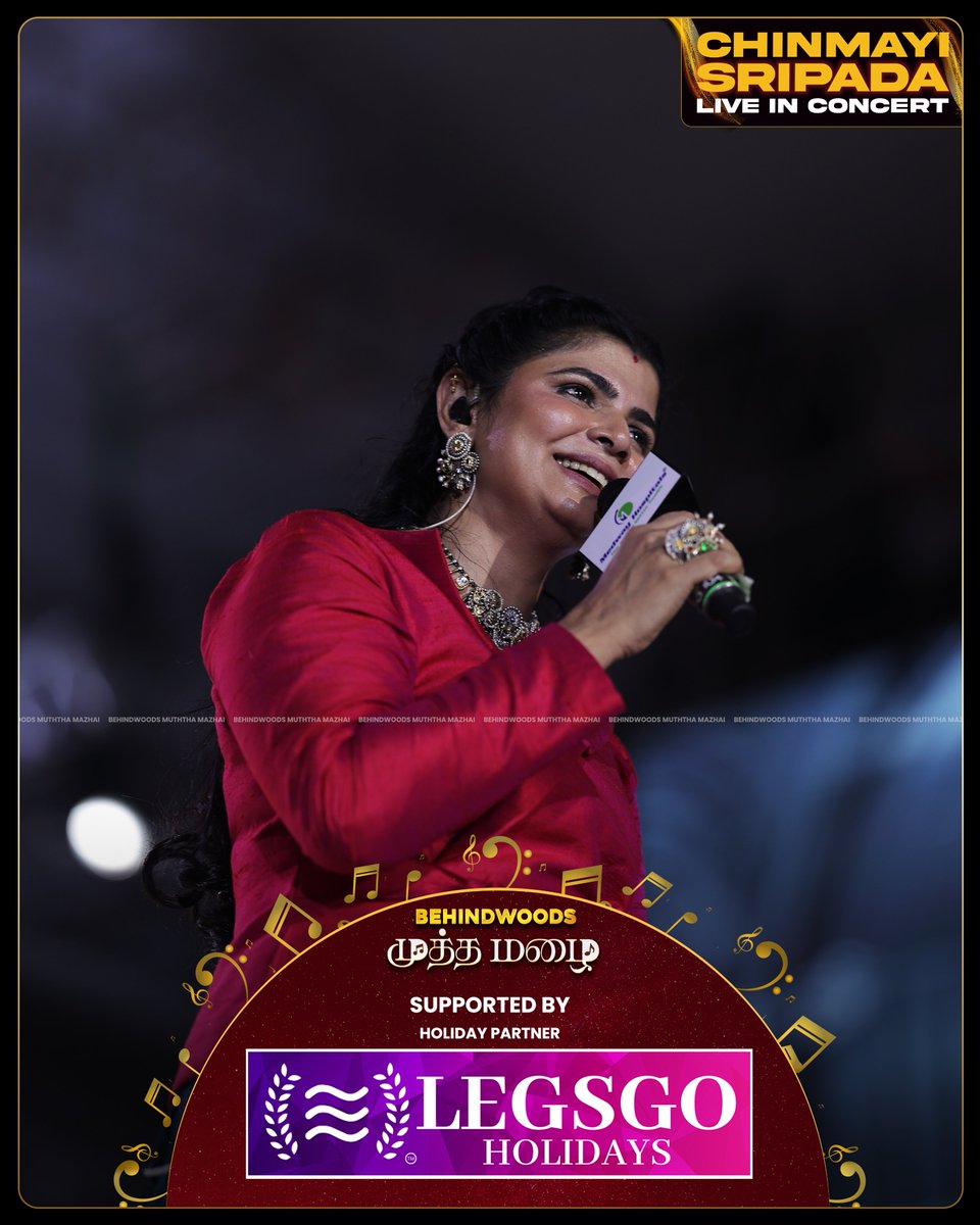 behindwoods's tweet image. 🌸 Singing straight from the heart, lighting up every soul in the audience 🎶✨ #ChinmayiSripada #LiveInConcert #MusicalMagic