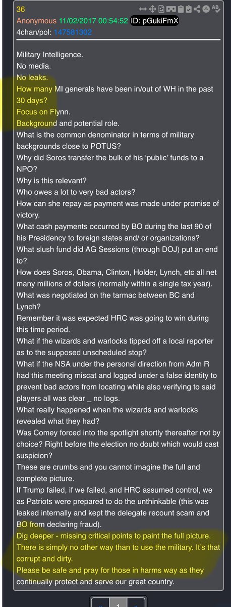 THESTAROFJACOB's tweet photo. Safe Again-63
Friday
Soon
Comms

Q post 63🪞36
post 63 Trump Warning ‼️ 

post 36- 30 days military is the only way

Q post 63 and 36 dropped on 11.2. FRIDAY?

DC is SAFE AGAIN-Only Way is the Military 30 days Flynn in DC.
 
8/21 delta-The Great Awakening=Revival https://t.co/Mj9gaTZYCg