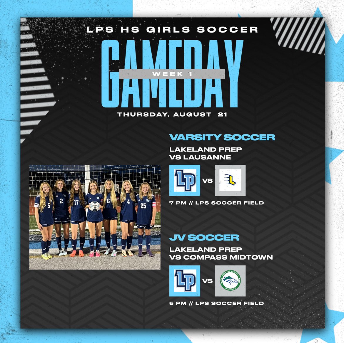 Lakeland Prep Soccer (@lps_soccer) on Twitter photo Come out to the first home game for your Lady Lions!! Both teams will be on the pitch tonight!
JV <a href="/5pm/">5pm.co.uk</a>
Varsity <a href="/7pm/">Huong Le</a>
#hardworkovereverything 
#toughenup
<a href="/johnvarlas/">John Varlas</a> <a href="/wendellsjr_/">Wendell Shepherd</a> <a href="/WestTNSoccer1/">West TN Soccer</a> <a href="/Localpitchpod/">The Local Pitch Podcast</a> Come out to the first home game for your Lady Lions!! Both teams will be on the pitch tonight!
JV <a href="/5pm/">5pm.co.uk</a>
Varsity <a href="/7pm/">Huong Le</a>
#hardworkovereverything 
#toughenup
<a href="/johnvarlas/">John Varlas</a> <a href="/wendellsjr_/">Wendell Shepherd</a> <a href="/WestTNSoccer1/">West TN Soccer</a> <a href="/Localpitchpod/">The Local Pitch Podcast</a>